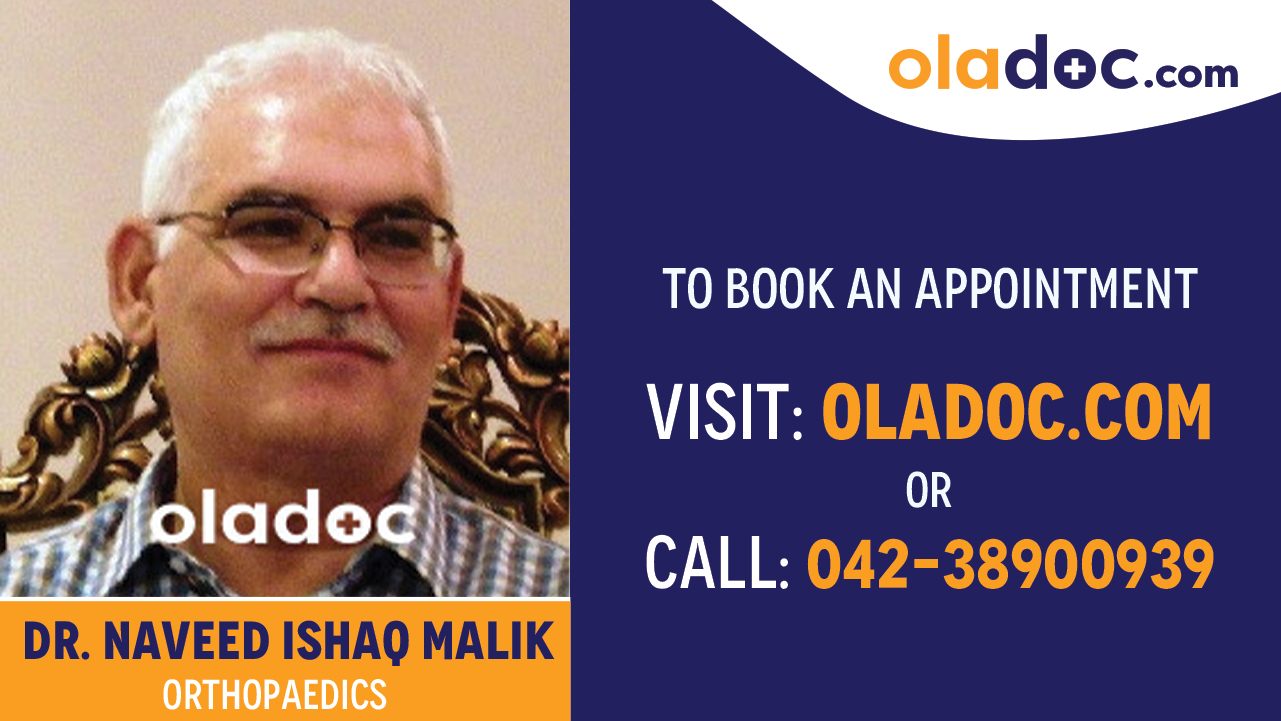 Book appointment with Dr. Naveed Ishaq Malik-best Orthopedic  Lahore